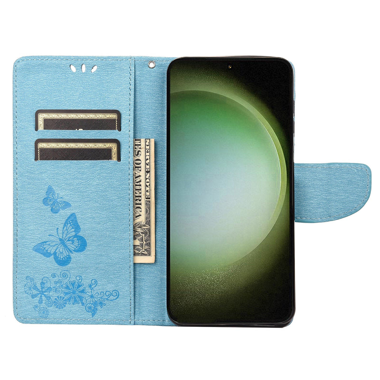 Anti-drop Phone Cover for Samsung Galaxy S23 Ultra PU Leather Phone Case Wallet Butterflies Flower Imprinting Shell with Stand Anti-drop Phone Cover for Samsung Galaxy S23 Ultra PU Leather Phone Case Wallet Butterflies Flower Imprinting Shell with Stand